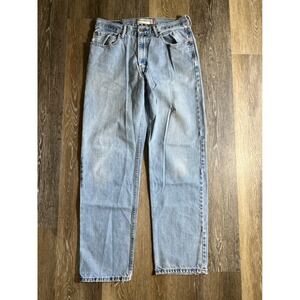 Levi Strauss & Co 550 Relaxed Fit Mens Jeans Light Wash W33 L34